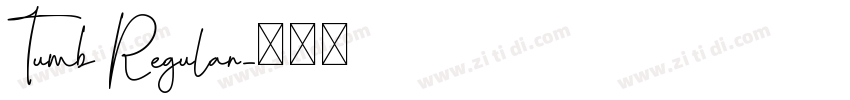 Tumb Regular字体转换